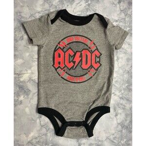AC/DC ACDC Rock Band Baby Onesie Bodysuit Clothes Outfit, Size 6-9 months